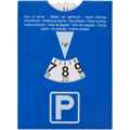 Officiële Blauwe Parkeerschijf – Europees Model voor Parkeerzones
