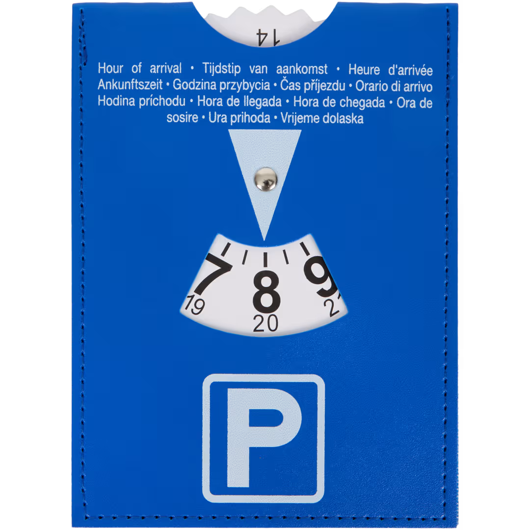 Officiële Blauwe Parkeerschijf – Europees Model voor Parkeerzones