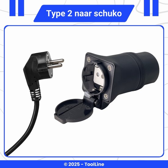 Laadpaal Adapter / Tussenkoppelstuk – Geschikt voor Autolaadpalen en Elektrische Voertuigen